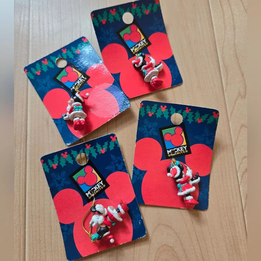 Set of 17 vintage Y2K Disney Mickey Unlimited mini Christmas tree ornaments, NWT